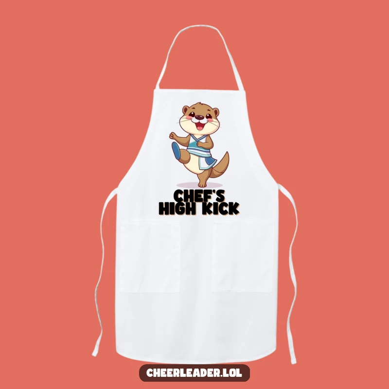 Funny Otter Cheer Apron: Cook with Spirit - Hilarious Gift!