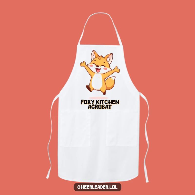 Funny Fox Apron: Cook With Joy, A Cheerful Leaping Design, Funny Gift