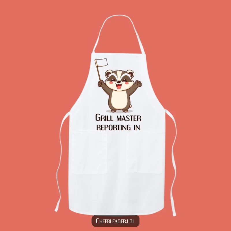 Funny Cheerful Badger Apron: Cook with Enthusiasm!