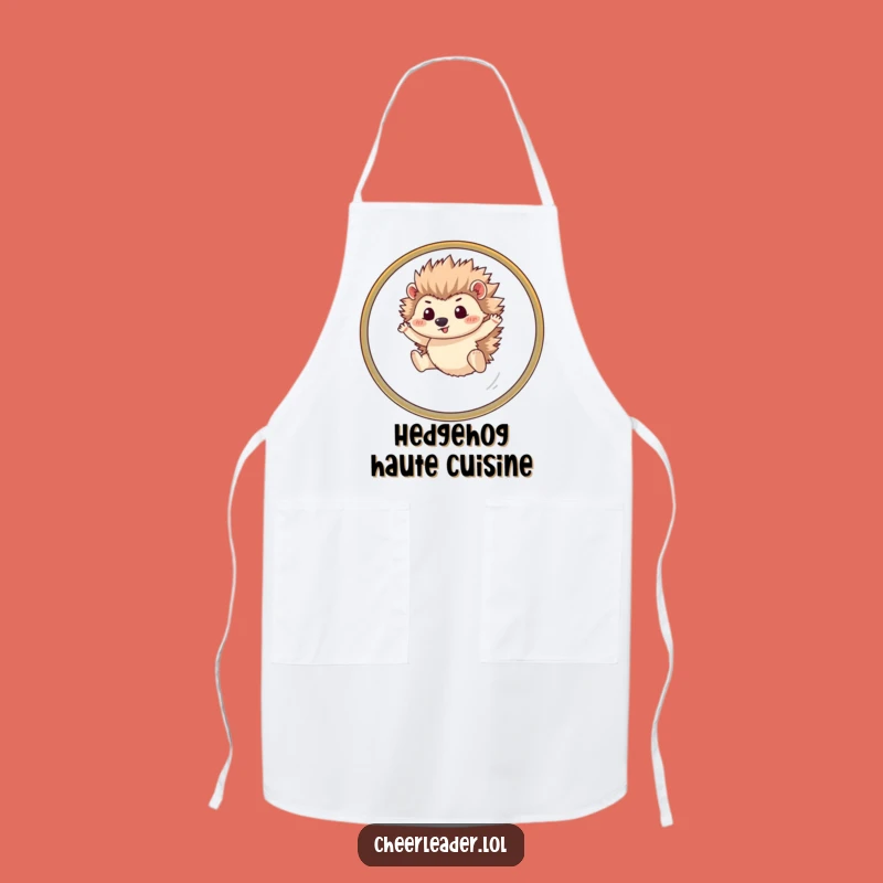 Funny Hedgehog Chef Apron: Cook with Hilarious Determination & Style