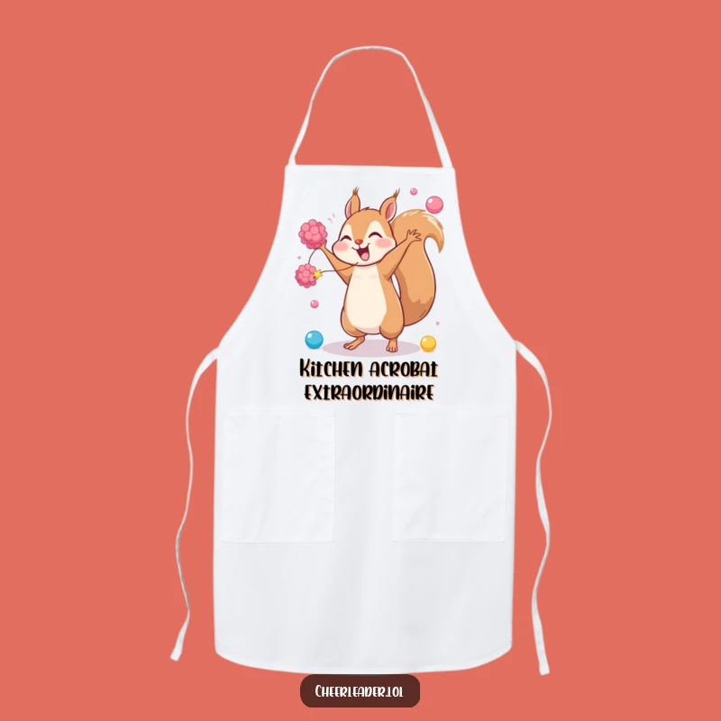 Funny Squirrel Cartwheel Apron: Cheerful Cooking and Hilarious Kitchen Gift
