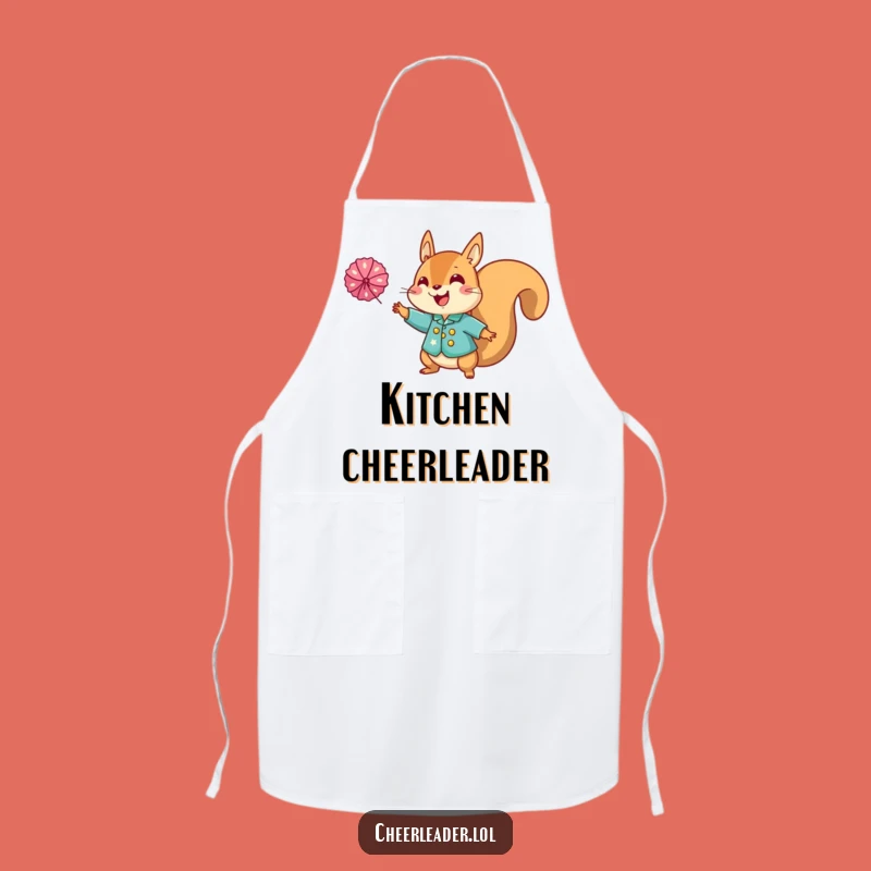 Funny Squirrel Cheerleader Apron: Cook with Sparkle and Protect Your Clothes
