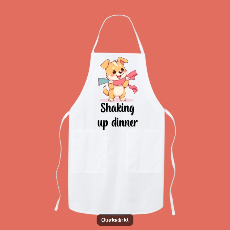 Funny Dog Ribbon Glee Apron - Joyful Chef Wear, Hilarious Pup Gift