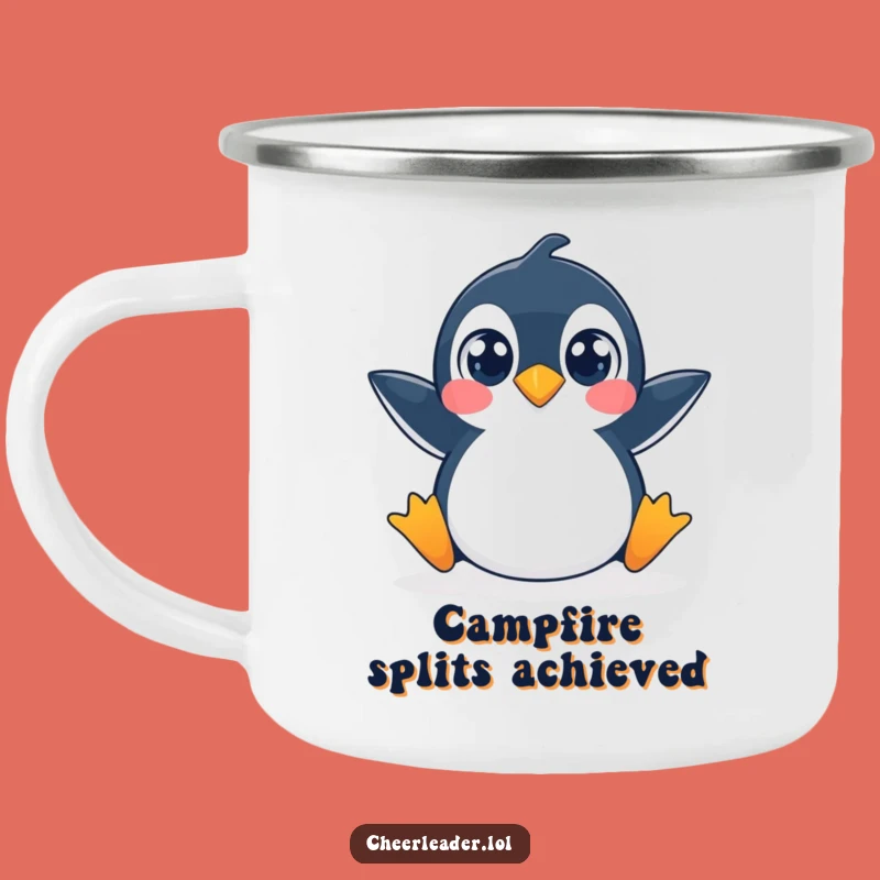 Funny Penguin Split Camping Mug: Durable and Hilarious Animal for Outdoor Fun