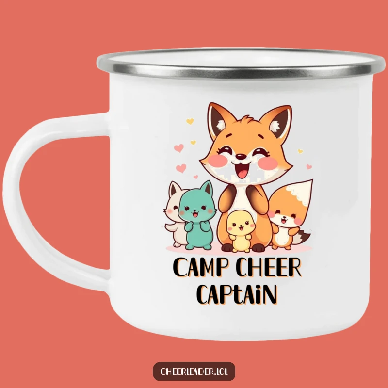 Funny Fox Camping Mug: Cheerful Trail Leader, Outdoor Team Gift