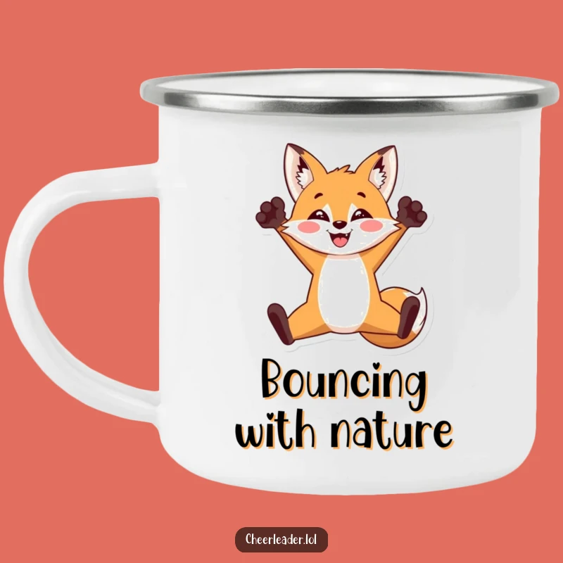 Funny Fox Split Jump Camping Mug - Durable Triumph Cup, Outdoor Humor Gift