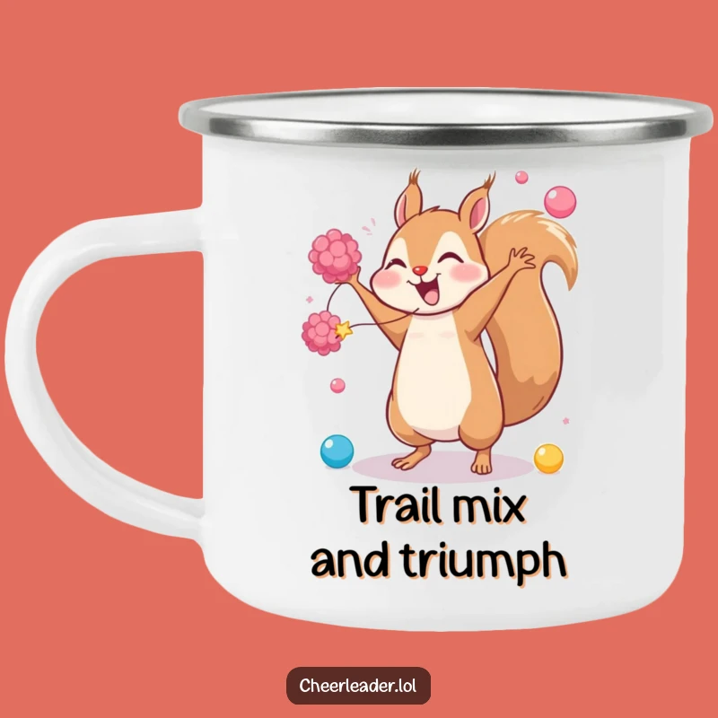 Funny Squirrel Cartwheel Camping Mug: Durable and Hilarious Outdoor Companion
