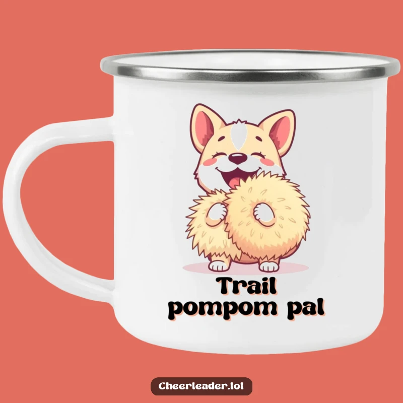 Funny Dog Pom-Pom Camping Mug - Durable, Hilarious Outdoor Gift