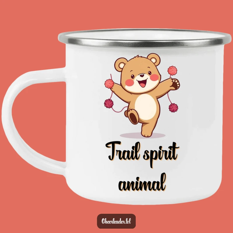 Funny Cheer Bear Camping Mug - Adventure & Energy Funny Gift for Campers