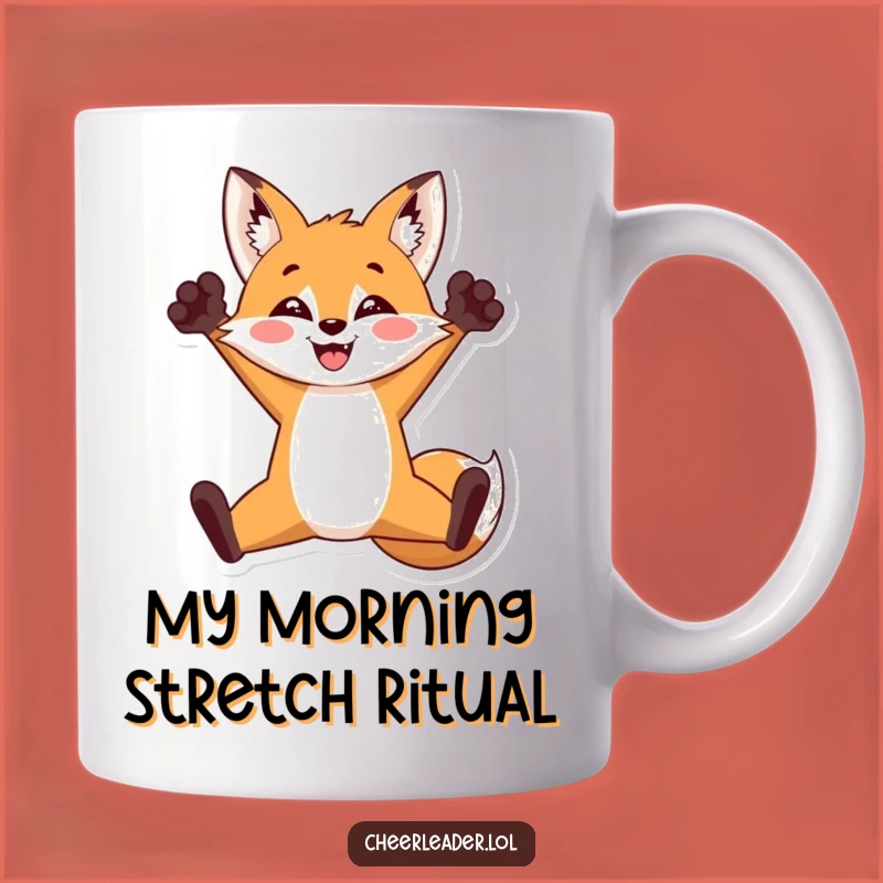 Funny Fox Split Jump Mug - Triumphantly Paws Up, Perfect Gift for Fox Lovers