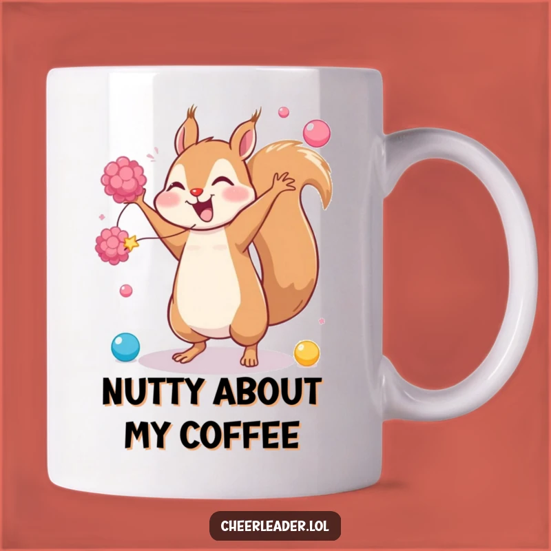 Funny Squirrel Cartwheel Mug: Hilarious Gift for Energetic Fun Lovers