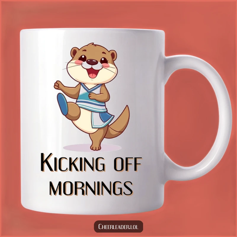 Funny Otter Cheerleader Mug: High Kick of Humor - Hilarious Gift!