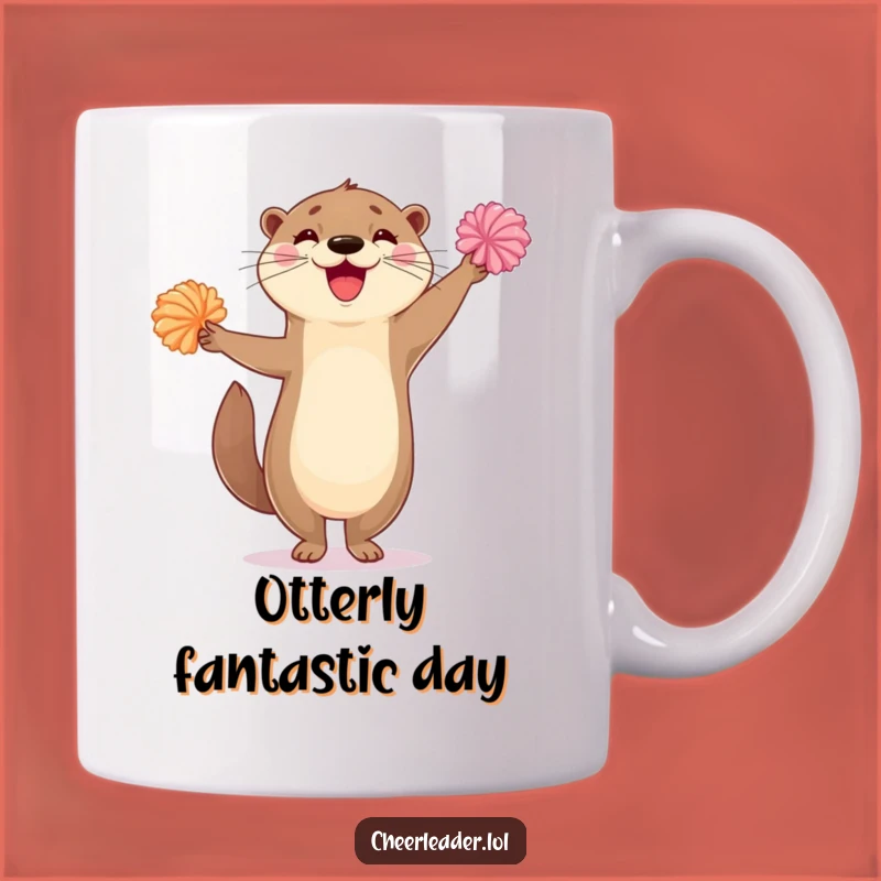 Funny Delighted Otter Pom-Pom Dancer Mug - Hilarious Gift for Animal Lovers!