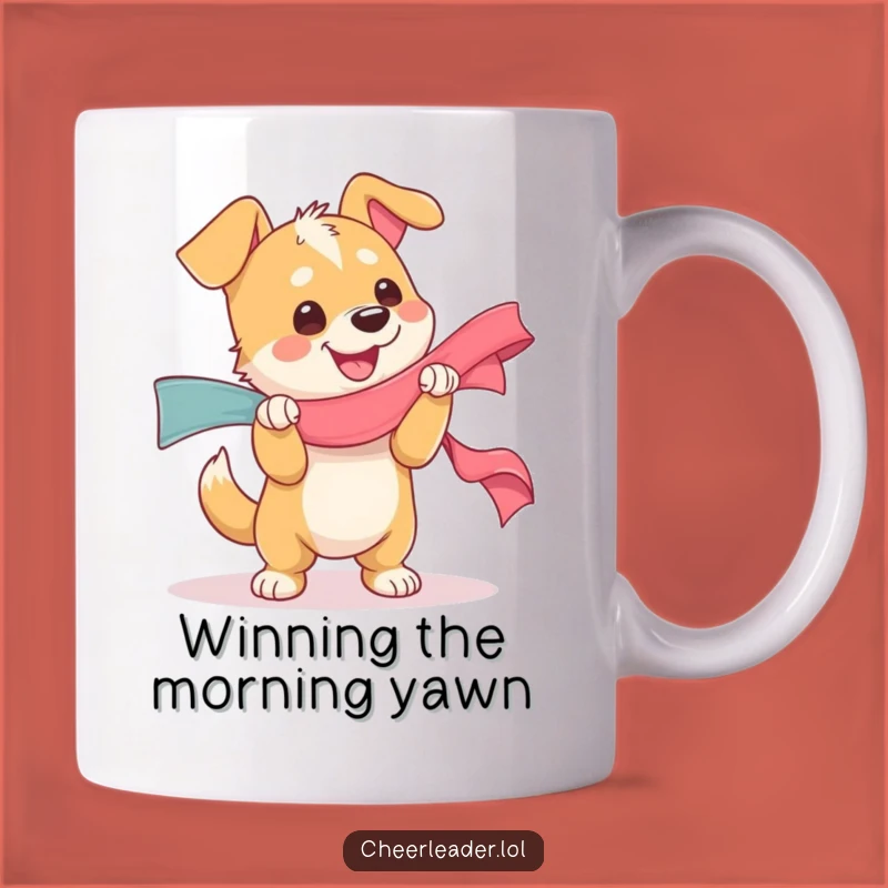 Funny Dog Ribbon Glee Mug - Joyful Shaker, Perfect Gift for Happy Pups