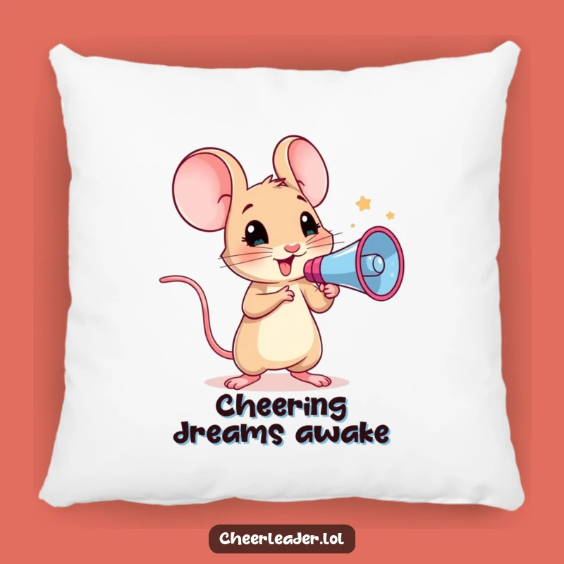 Funny Mouse Megaphone Pillow: Cozy and Hilarious Animal Cheer Decor for Comfort