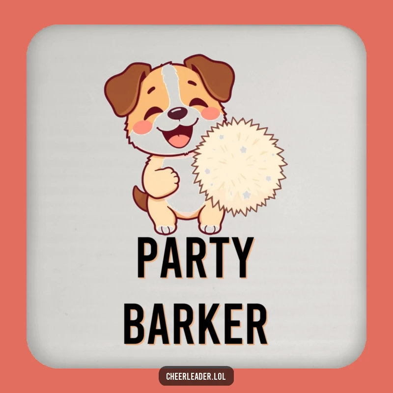 Funny Dog Pom-Pom Drink Coaster: Happy Protection with Barking Flair