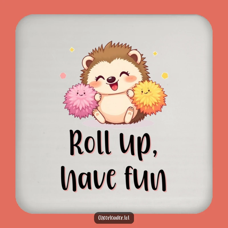 Funny Hedgehog Pom-Pom Tumble Coaster: Cute Table Protector, Perfect Funny Gift