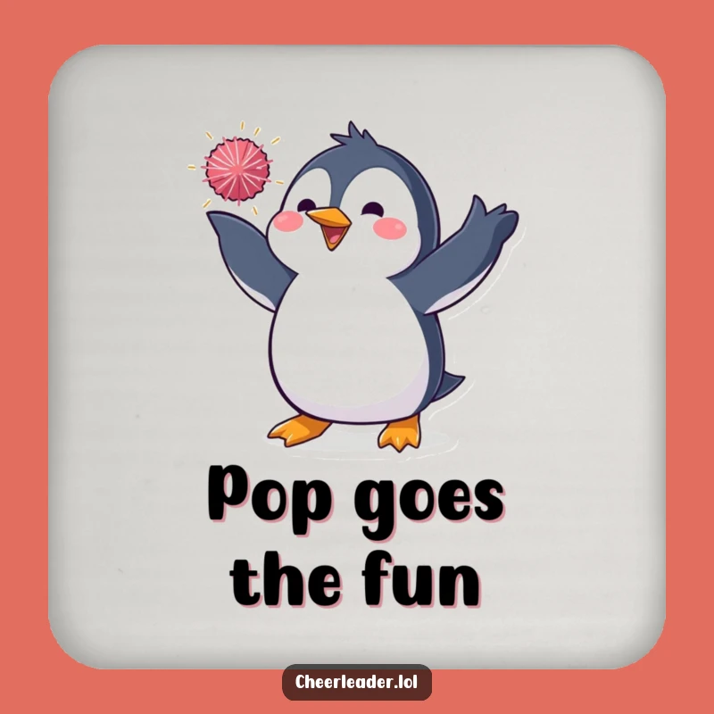 Funny Penguin Pom-Pom Coaster - Protect Surfaces with This Hilarious Funny Gift