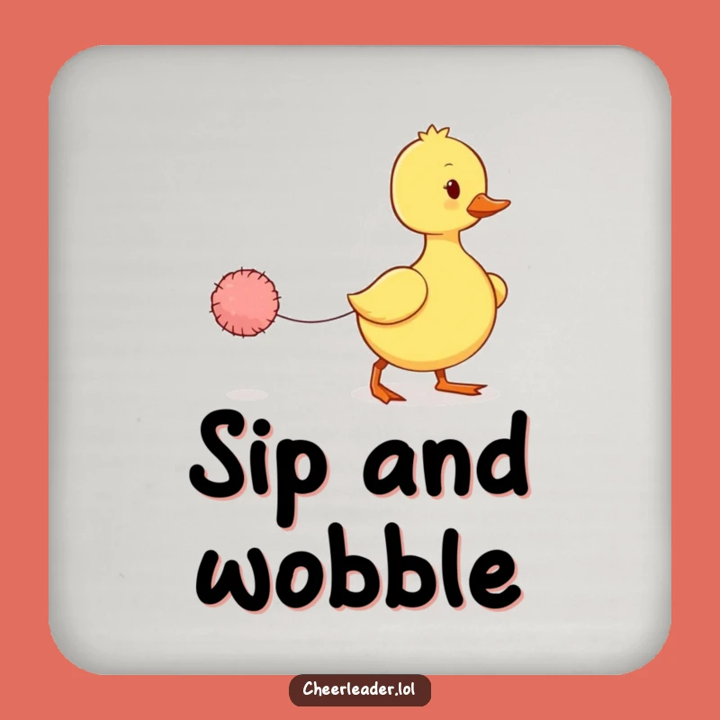 Funny Wobbly Duckling Coaster: Protect Surfaces with Adorable Flair!