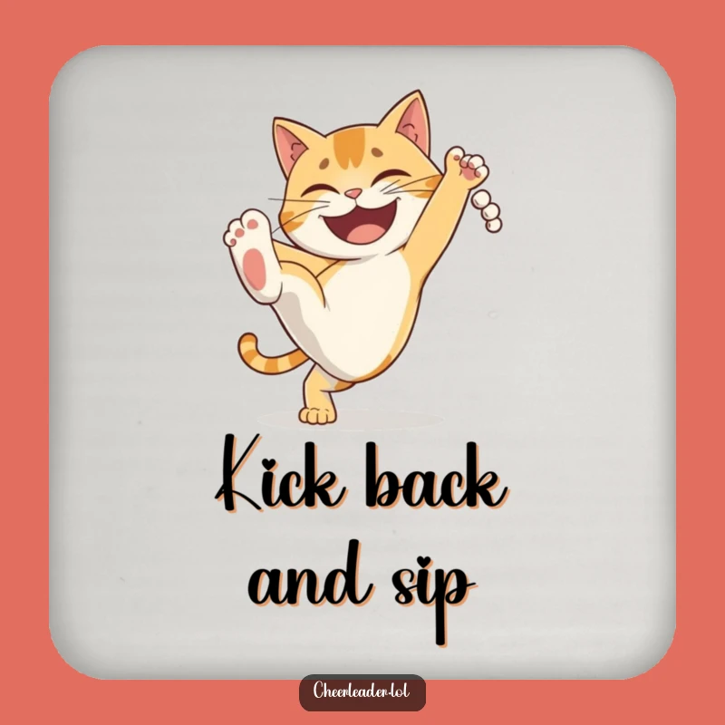 Funny Cat Karate Coaster - Determined Gift for Home Decor
