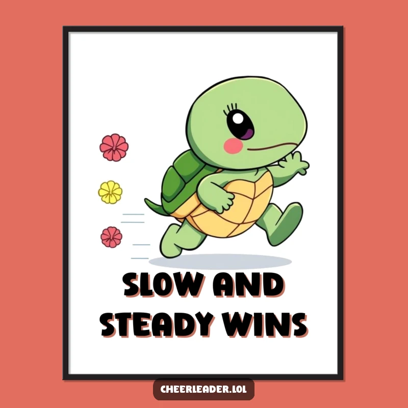 Funny Fast Turtle Poster - Speedy Art, Hilarious Wall Decor Gift