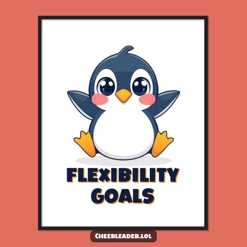 Funny Penguin Split Poster: Hilarious Animal Art for Whimsical Wall Decor Gift