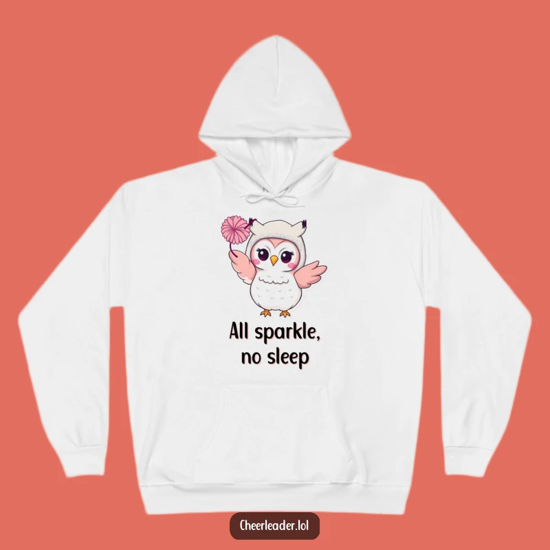 Funny Owl Glitter Hoodie: Cozy Performer Gift for Owl Fans