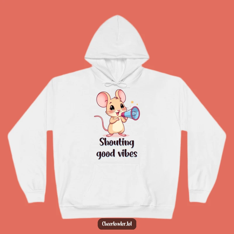 Cozy Funny Mouse Hoodie: Warm and Hilarious Animal Cheerleader Sweatshirt Gift