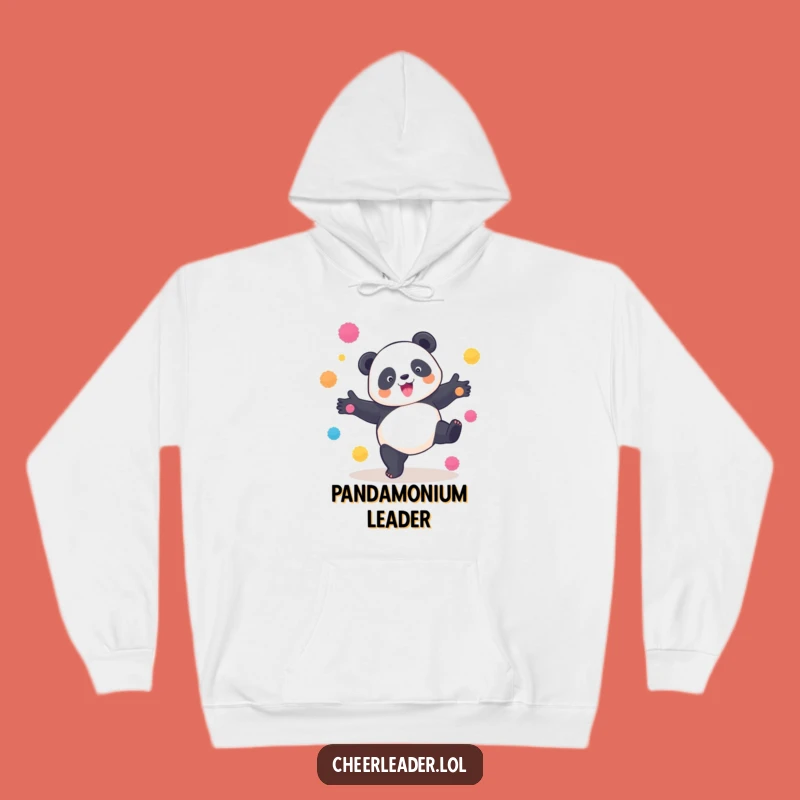 Funny Panda Cartwheel Hoodie: Cozy Playful Pom-Pom Sweatshirt, Gift