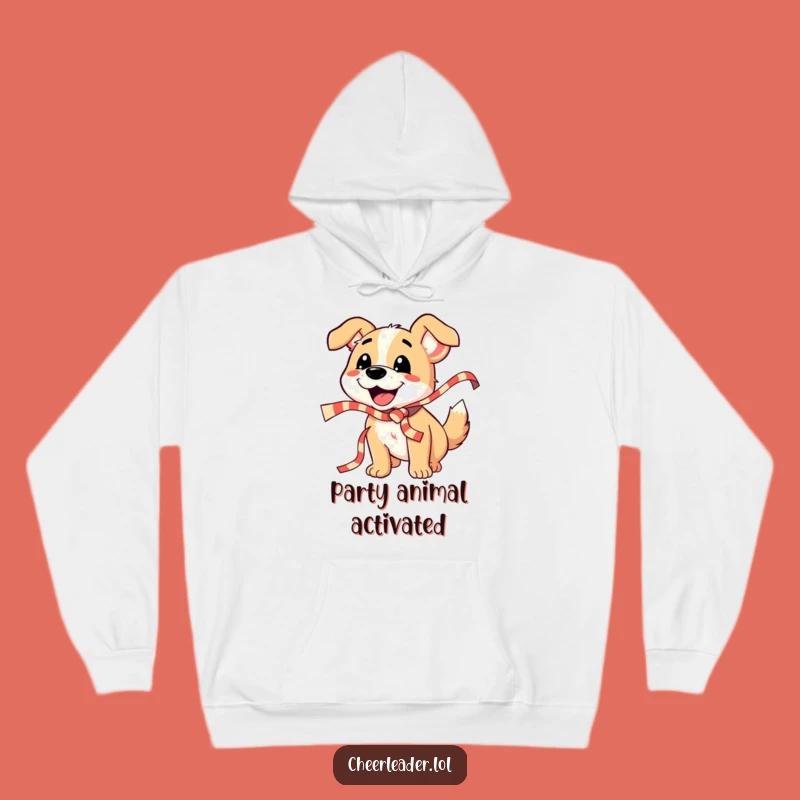 Funny Dog Ribbon Hoodie: Stay Cozy with Celebration Vibes, Warm & Playful Wear