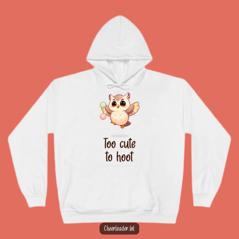Cozy Funny Giggling Owl Pom-Pom Jump Hoodie - Warm Hilarious Gift Idea