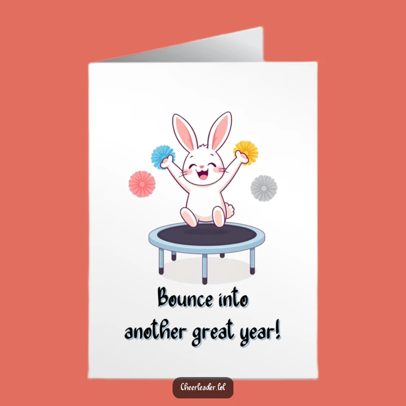 Free Printable Bunny Birthday Card: Hilarious Jumping Rabbit, Perfect DIY Funny Downloadable Gift