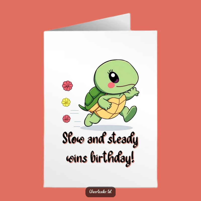 Free Printable Birthday Card: Speedy Turtle Surprise - Funny Downloadable Gift