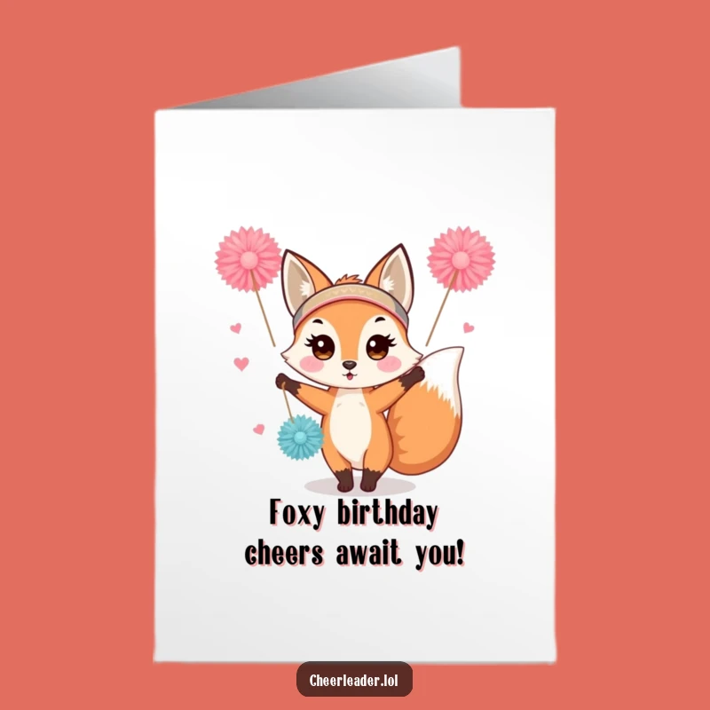Free Printable Fox Birthday Card: Funny Downloadable Gift for a Pep Rally Party!