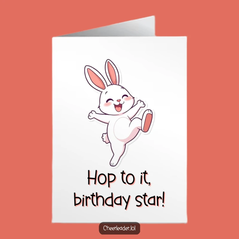 Free Printable Rabbit Birthday Card: Funny Downloadable Gift for a Leapin' Celebration!