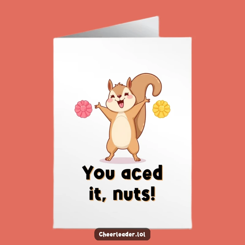Triumph Free Printable Card: Squirrel's Cartwheel of Joy!