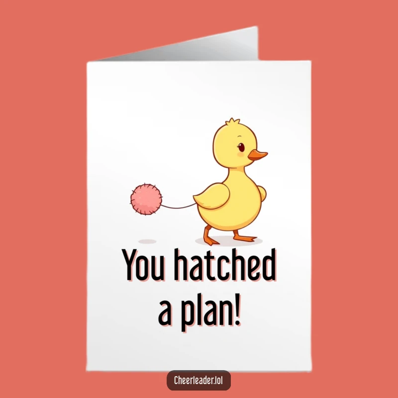 Free Printable Congrats Card: Wobbly Duckling March Funny Downloadable