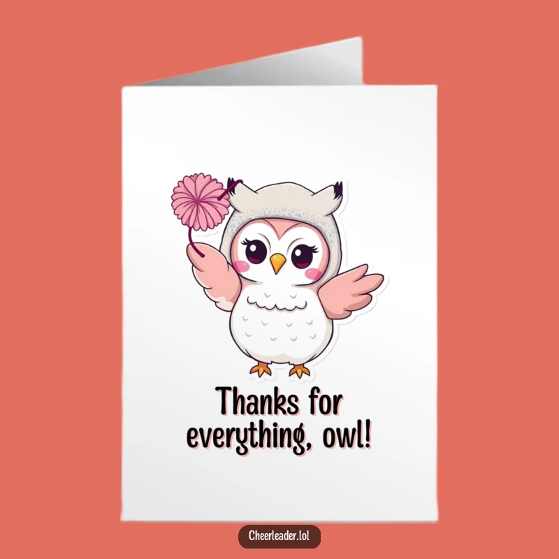 Free Printable Owl Thank You Card: Funny Downloadable Gift for Your Thanks!