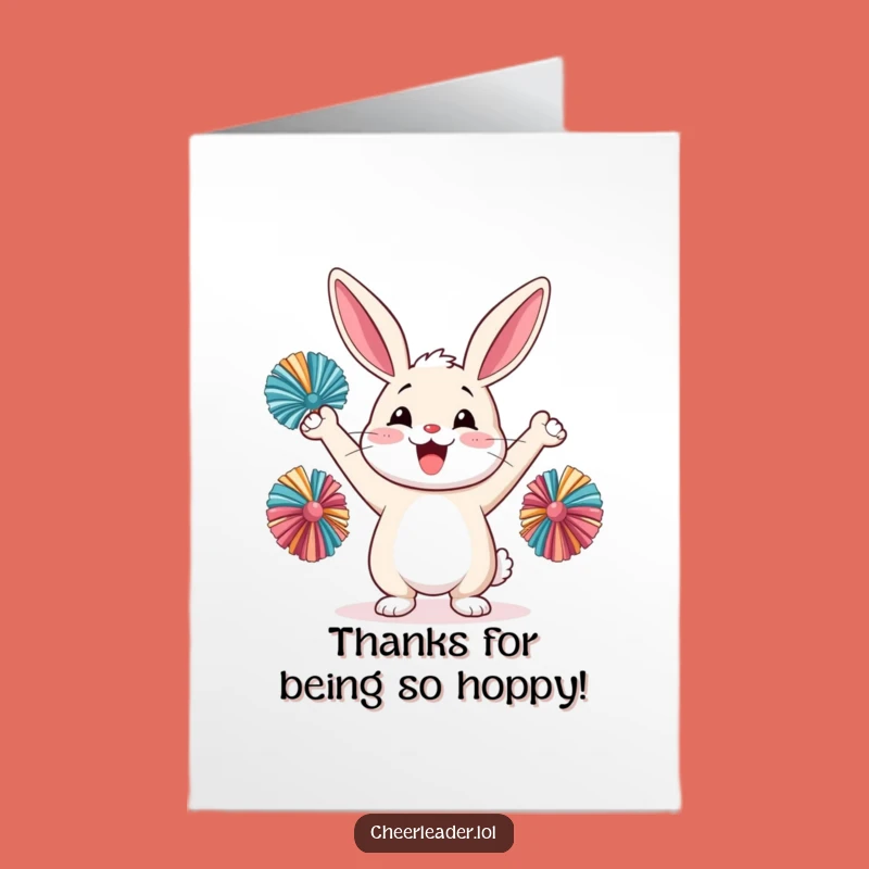 Free Printable Thank You Rabbit Card - Funny Downloadable Gift for Enthusiastic Thanks!