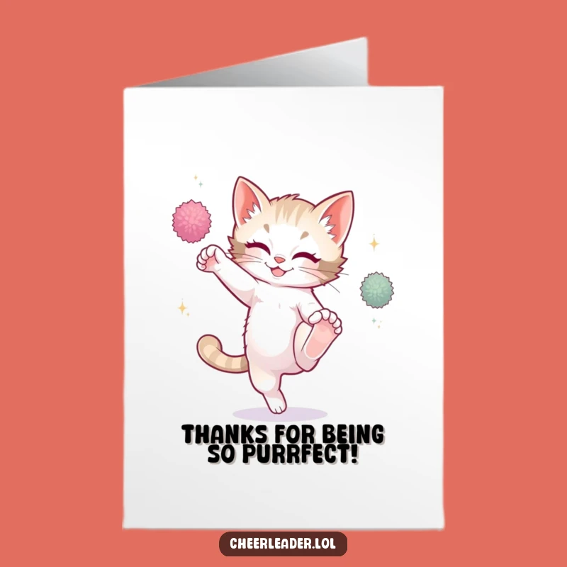 Free Printable Thank You Kitten Card - Funny Downloadable Gift with a Playful Kick!