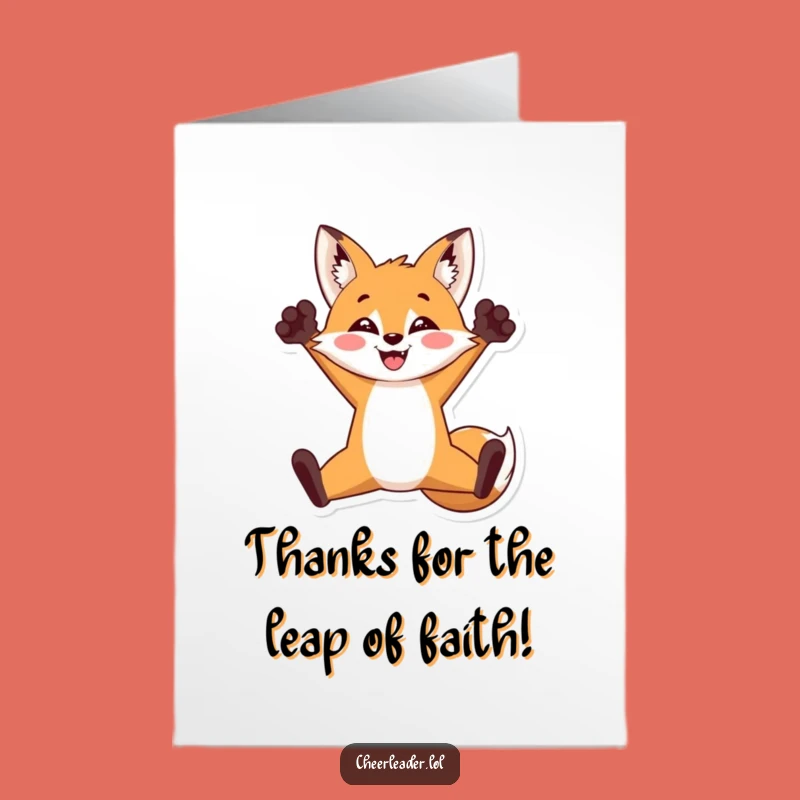 Free Printable Thank You Card: Funny Fox Gratitude - DIY Downloadable Gift