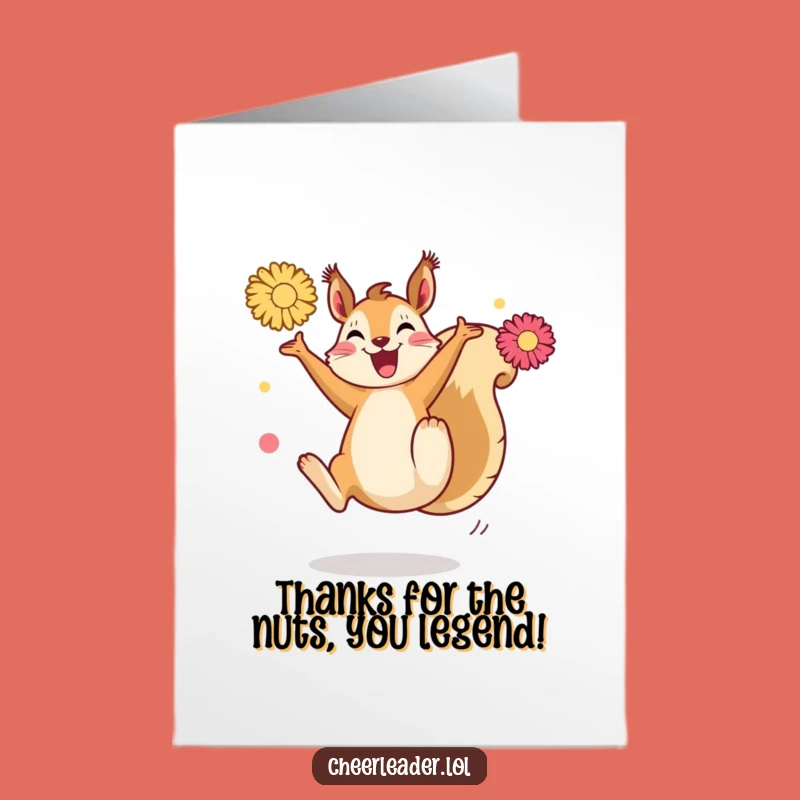 Free Printable Thank You Card: Squirrel Kick, Fun Downloadable Gift!
