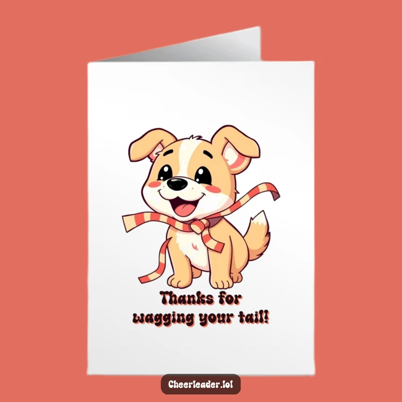 Free Printable Thank You Card: Dog's Ribbon Thanks - Funny Downloadable Gift