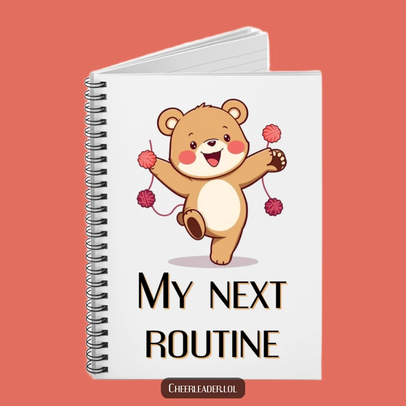 Funny Cheer Bear Notebook - Jot Down Ideas with This Energetic Funny Gift