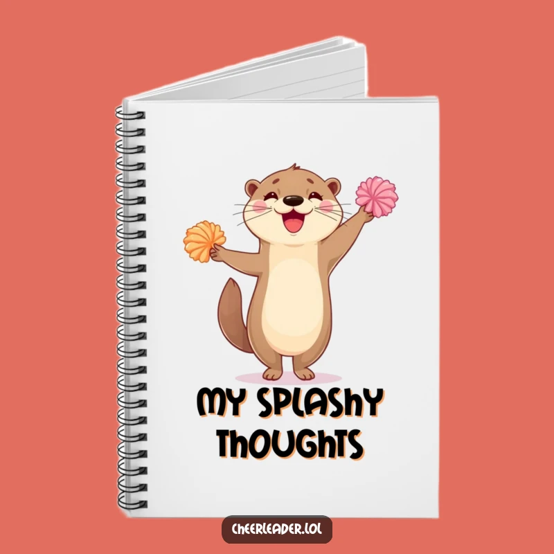 Funny Delighted Otter Pom-Pom Notebook - Hilarious Journal Gift!