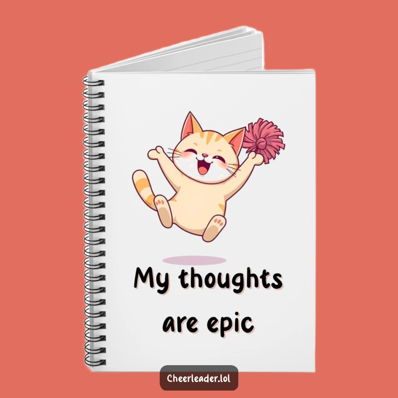 Funny Giggling Cat Pom-Pom Notebook: Jot Down Your Hilarious Ideas!