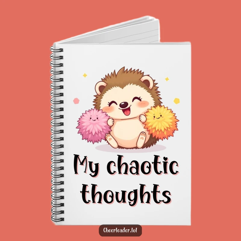 Funny Hedgehog Pom-Pom Tumble Notebook: Cute Journal for Notes, Perfect Funny Gift