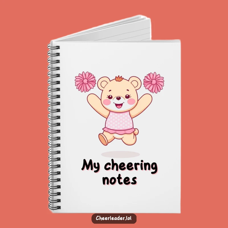 Funny Bear Cheerleader Notebook: Jot Down Cheers, Perfect Funny Gift!