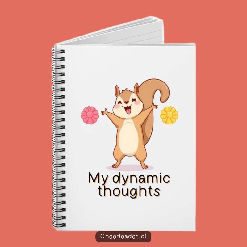 Funny Squirrel Cartwheel Notebook - Jot Down Ideas with Energetic Flair