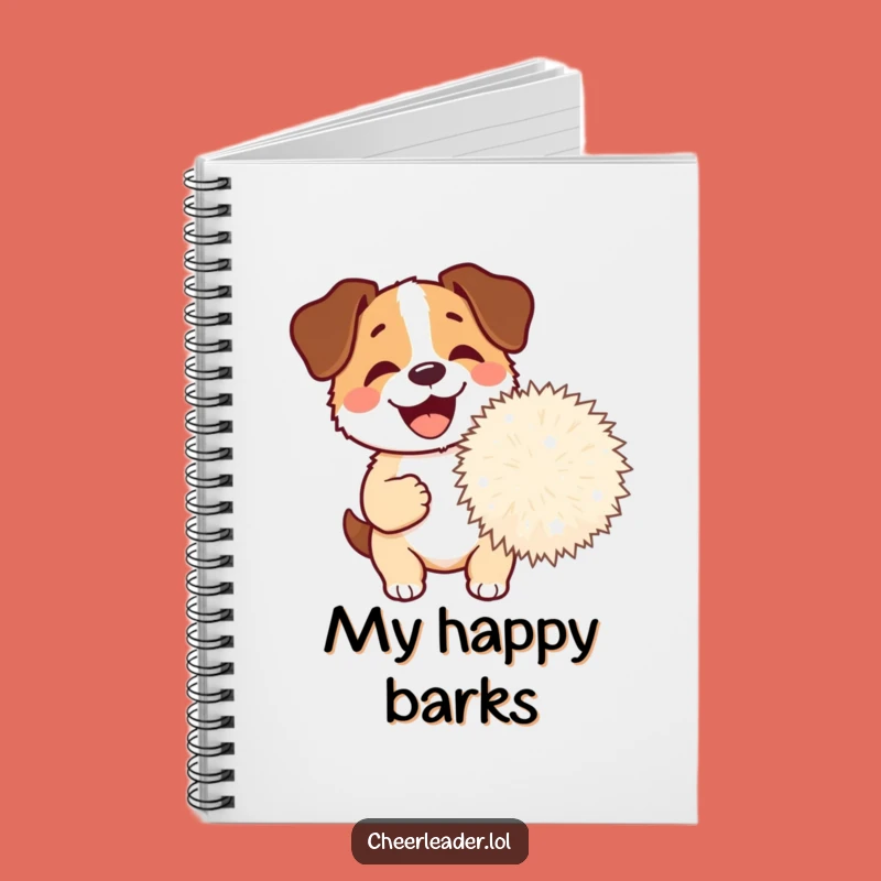 Funny Dog Pom-Pom Notebook: A Happy Journal for Exciting Ideas and Notes